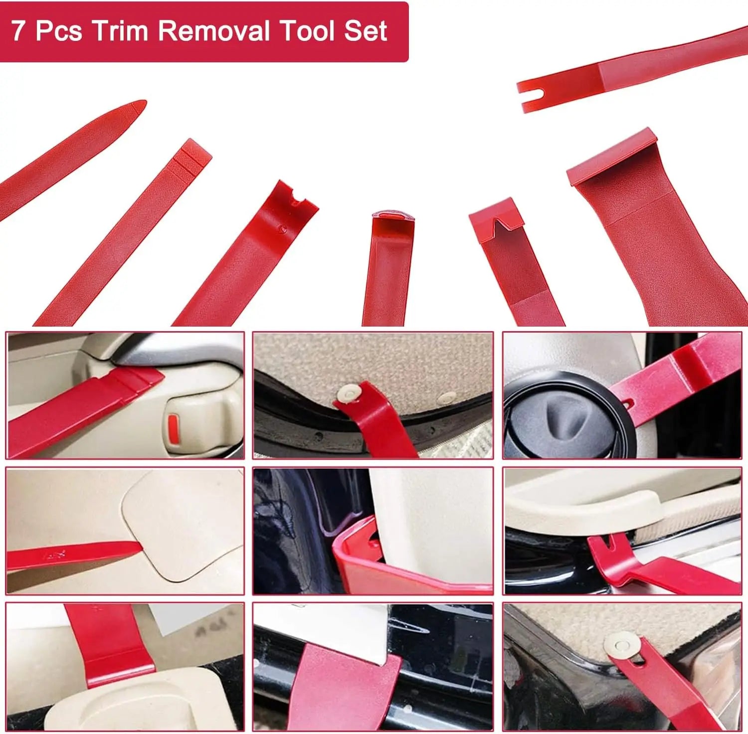 21/18PCS Car Door Tool Kit Inflatable Air Pump Auto Window Door Open Fixing Gripper Tools Long Reach Kits with Carrying Bag - Smarsty