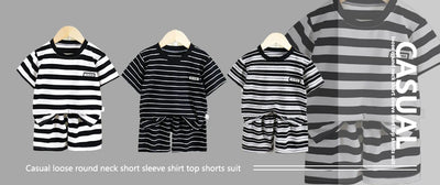 Summer cotton cartoon casual childrens set Baby Clothes girl girl boy T-shirt+shorts 2 pieces of 0-4-year-old childrens clothing by Smarsty