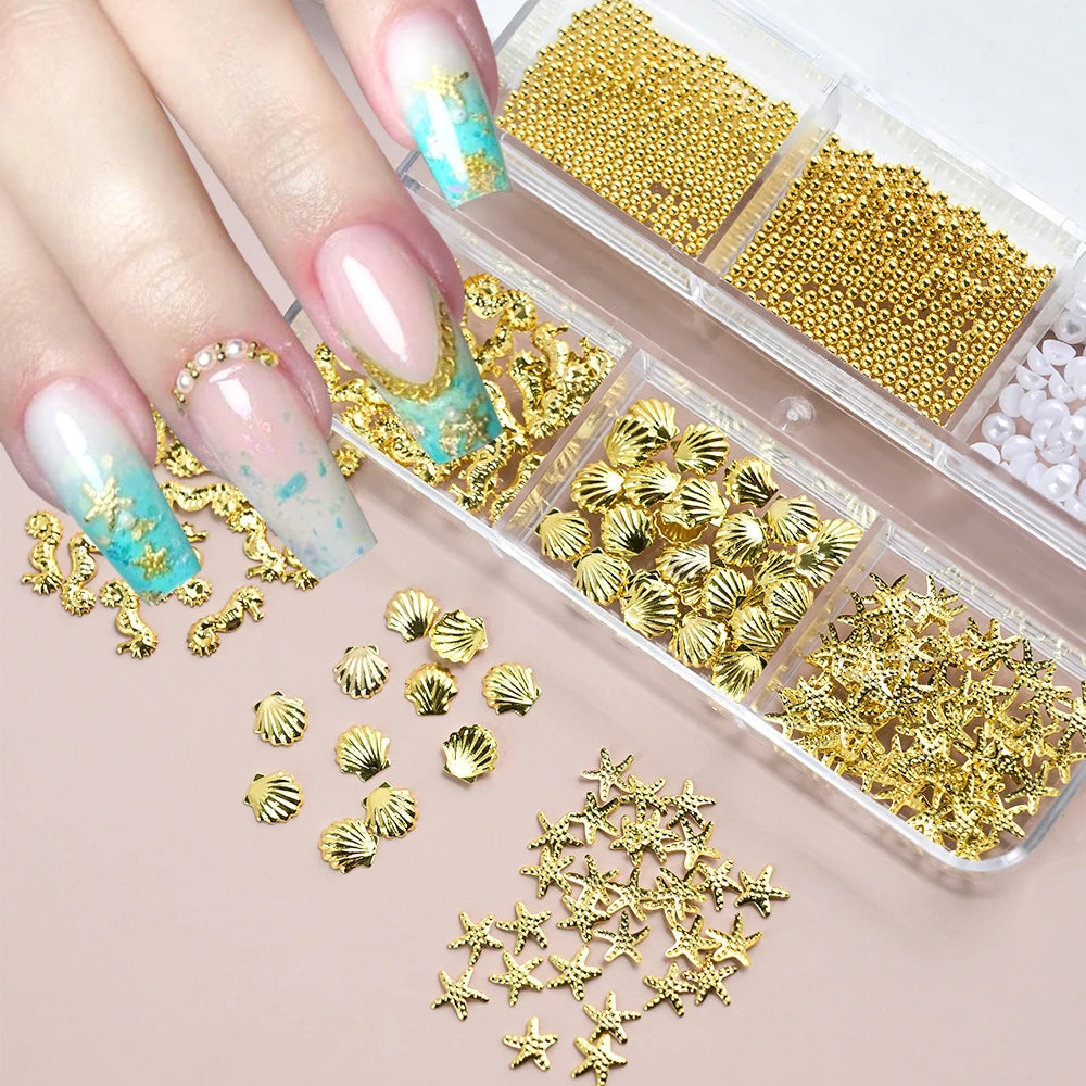 Metal Ocean Nail Art Charms for Stunning Manicures - Smarsty