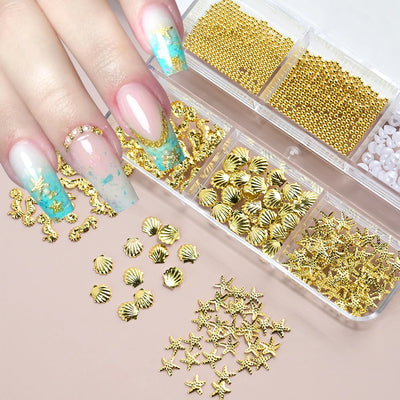 Metal Ocean Nail Art Charms for Stunning Manicures - Smarsty