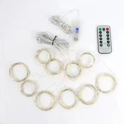 3/4/6m Curtain LED String Lights Garland USB Festoon Remote Control Fairy Garland Lights Christmas Decoration for Bedroom Home - Smarsty