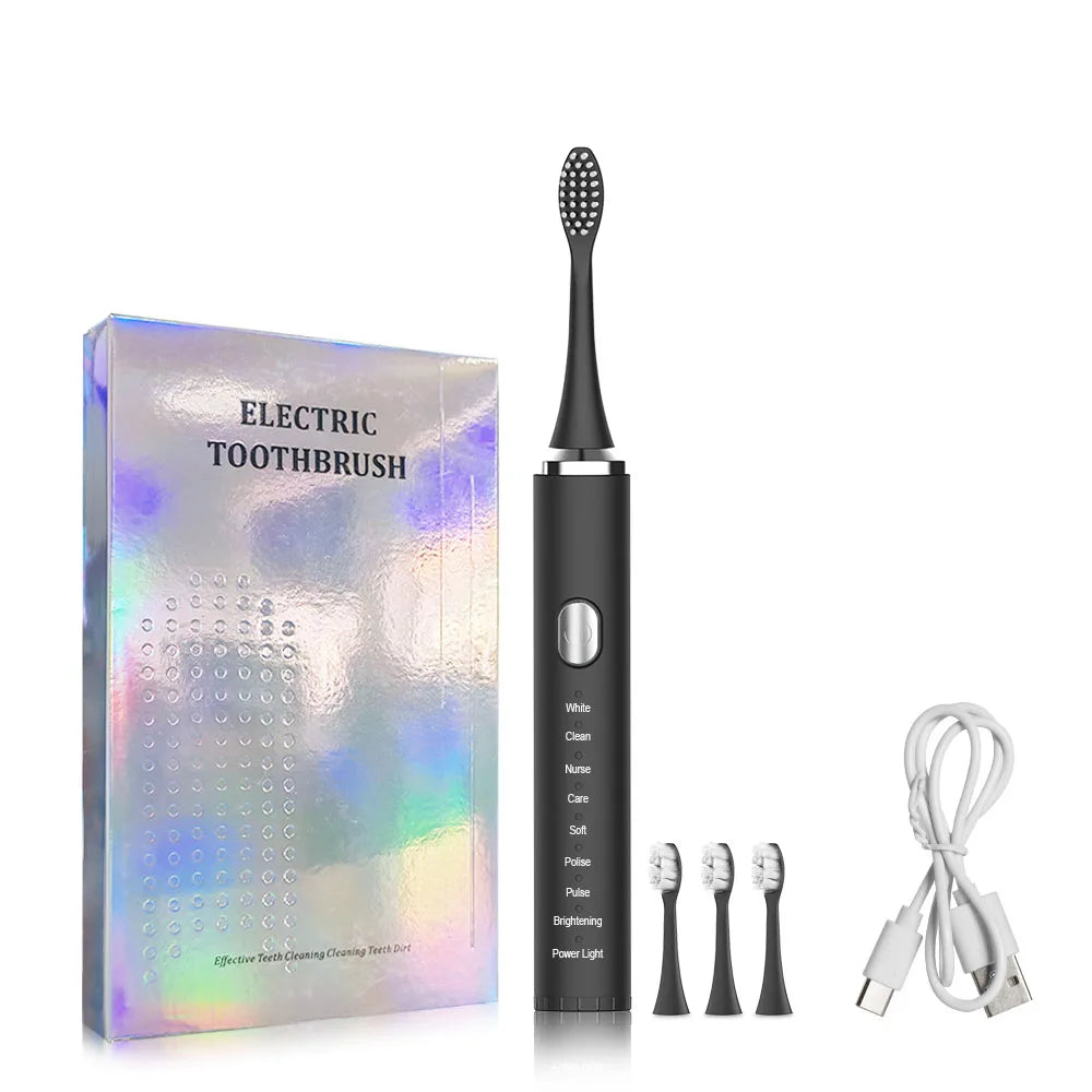 Electric Toothbrush With Sonic Vibration For Deep Cleaning - Smarsty