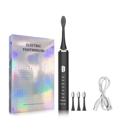 Electric Toothbrush With Sonic Vibration For Deep Cleaning - Smarsty