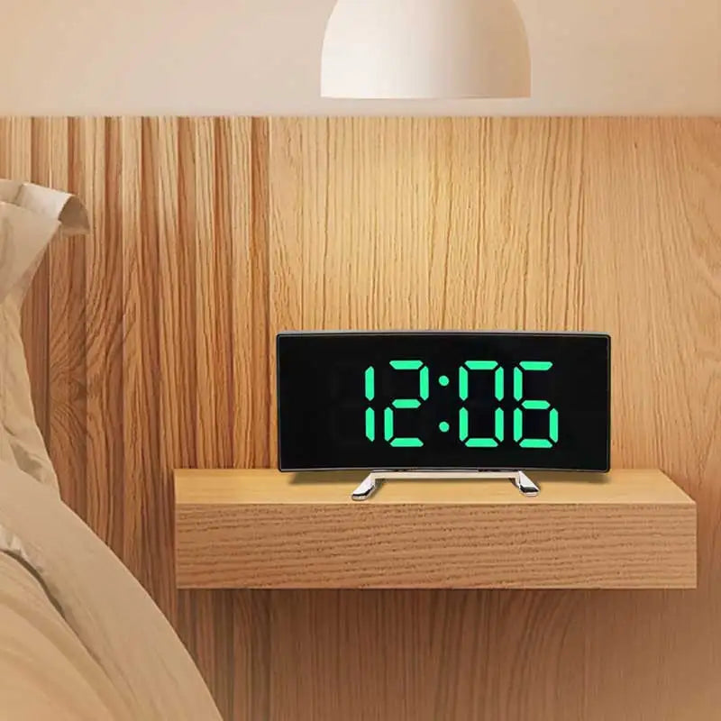 Large Screen LED Mirror Alarm Clock for Students - Smarsty