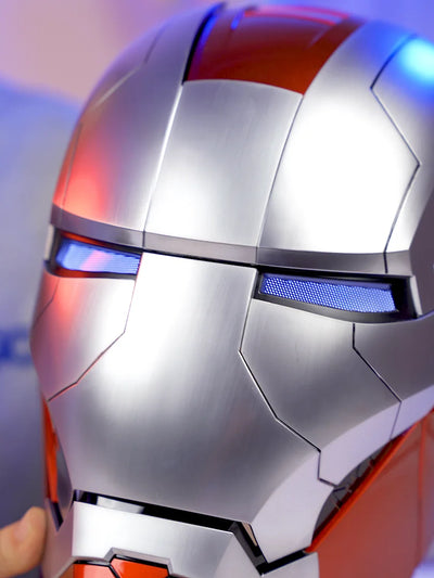 New AutoKing 1:1 Mk5 Iron Man Helmet Cosplay Voice Control Eyes with Light Model Toys for Adult Electric Wearable Christmas Gift - Smarsty
