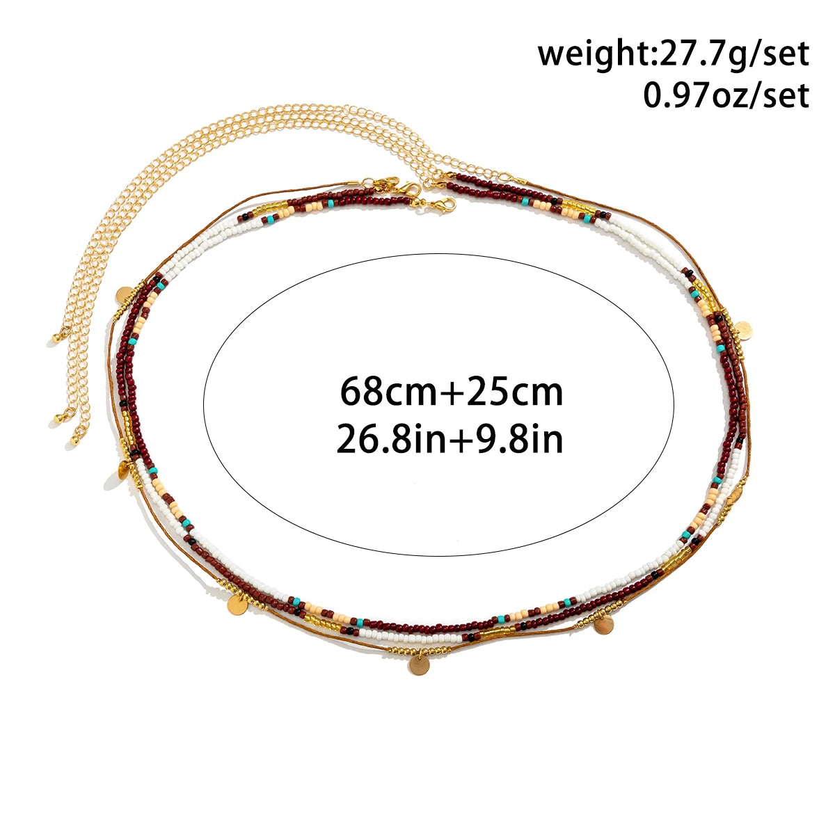 Bohemian Multi Layered Beaded Waist Chain Jewelry - Smarsty