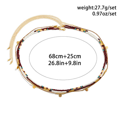 Bohemian Multi Layered Beaded Waist Chain Jewelry - Smarsty