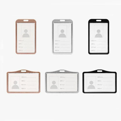 Employee Aluminium Alloy Plastic Credit Card  ID Card Cover Case Work Identity Badge Card Cover Bag Women Men Work Card Holders