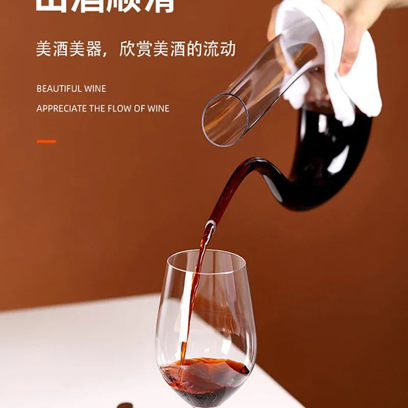 Handmade 1500ML Crystal Wine Decanter for Elegant Serving - Smarsty