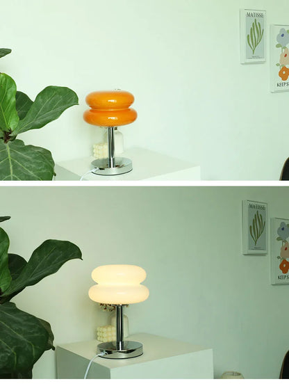Macaron Glass Table Lamp with Dimming Feature for Bedroom Decor - Smarsty
