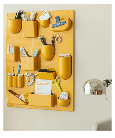 Wall-mounted Storage Rack with Hooks for Office, Kitchen and Workshop Children's Room Organizer with Adjustable Shelves by Smarsty