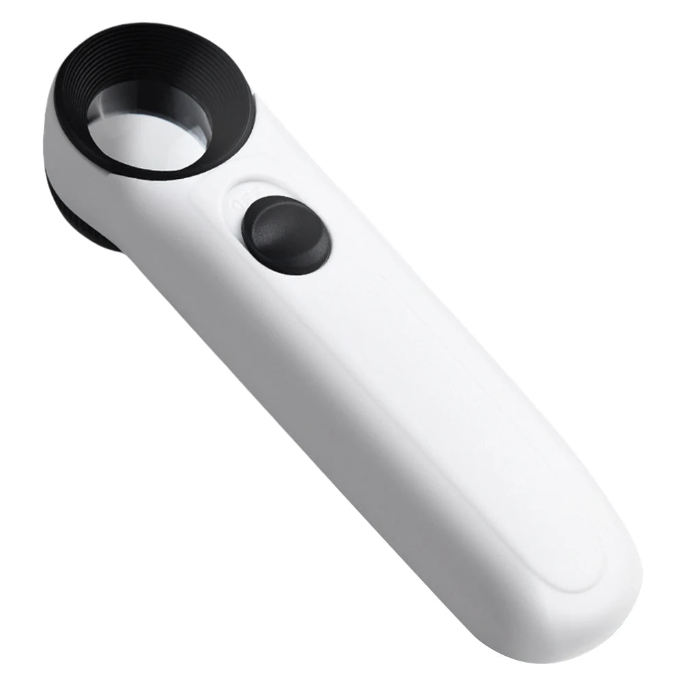 40X Handheld Magnifier Illuminated Jewelers Loupe Magnifier with Two LED Lights Jewelry Magnifier for Jewelry Identifying