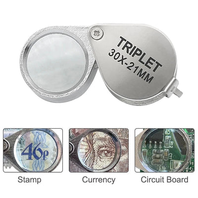 30X Pocket Loupe Magnifier for Jewelry Inspection - Smarsty