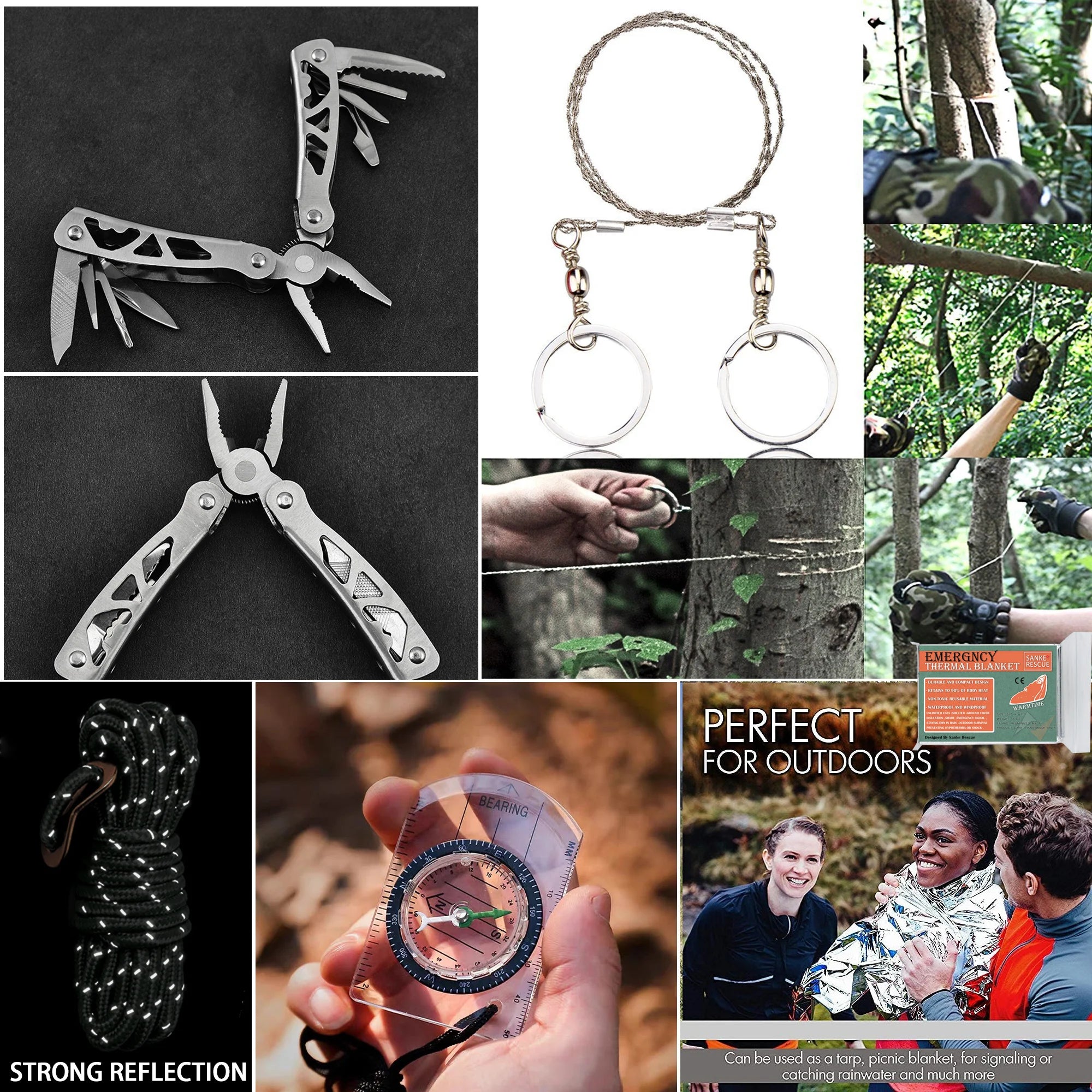 Survival First Aid Kit Survival Full Set Molle Outdoor Gear Emergency Kits Trauma Bag Camping Hiking IFAK Adventures EDC by Smarsty