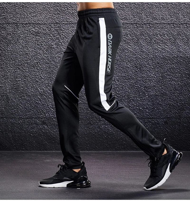 Men Sport Pants Running Pants With Zipper Pockets Soccer Training Jogging Sports Trousers Fitness Football Leggings Sweatpants - Smarsty