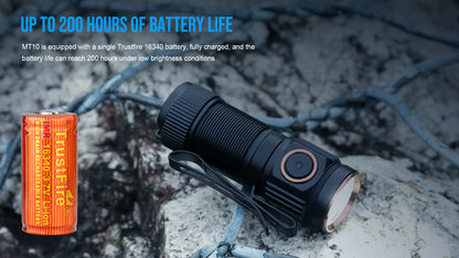 Trustfire MT10 Rechargeable LED EDC Flashlight 1000 Lumens Type USB C Charging Torch Mini 16340 Light MVB Optics with Magnet Lan