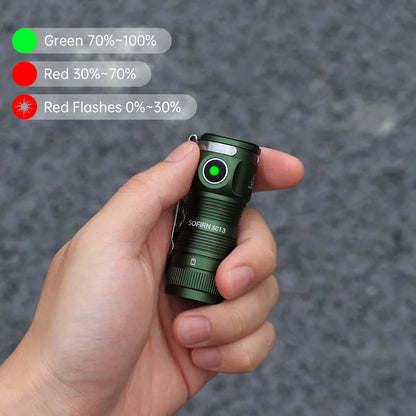 Sofirn SC13 519A 5000K  Mini Powerful Led Light  LED 1100lm 18350 Rechargeable Flashlight with Magnetic