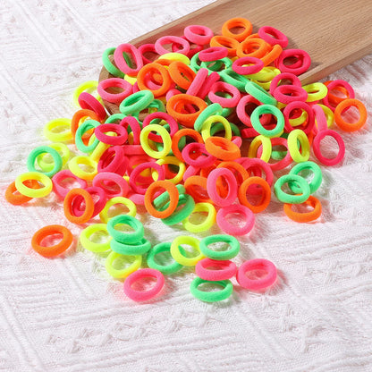 100 Pack Colorful Nylon Hair Ties For Kids Gentle Soft - Smarsty