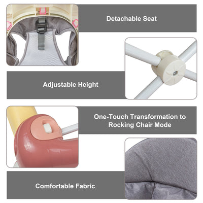 Baby Multi-Functional Comfortable Walker With Awning Anti-Rollover Baby Walker Can Sit Adjust And Shake The Walker For Boy Girls