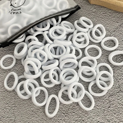50 Pack Seamless Hair Ties Gentle No Damage Elastic - Smarsty