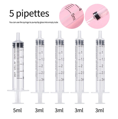 DIY Lip Gloss Making Kit Moisturizing Lip Gloss Base Diy Raw Material Tool Kit Shiny Glitter Lip Tints Glaze Handmade Cosmetics