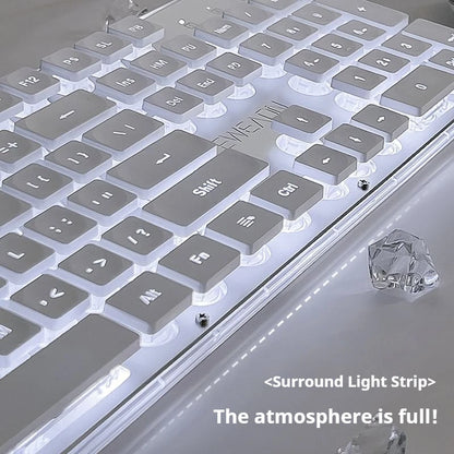 Silent All Metal 104 Key Keyboard For Office And Gaming