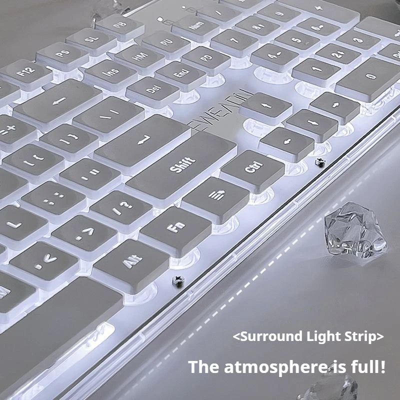Silent All Metal 104 Key Keyboard For Office And Gaming