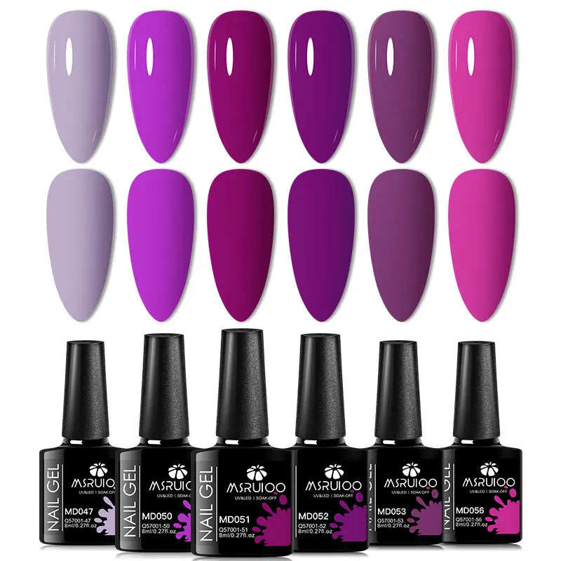 6pc All-Season Gel Nail Polish Set for Long-Lasting Manicure - Smarsty