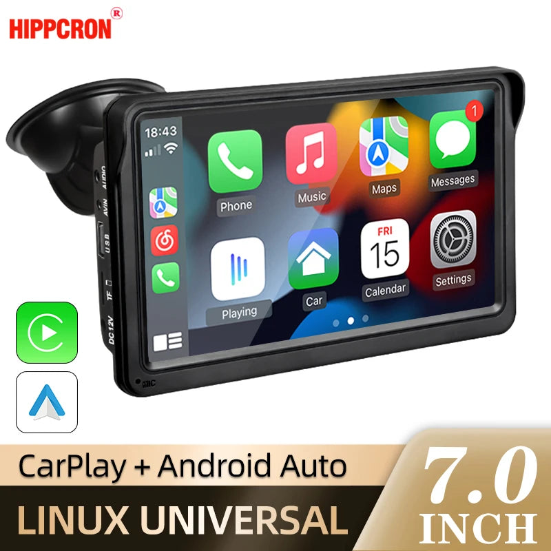 7 Inch Touch Screen Car Radio With Wireless CarPlay - Smarsty