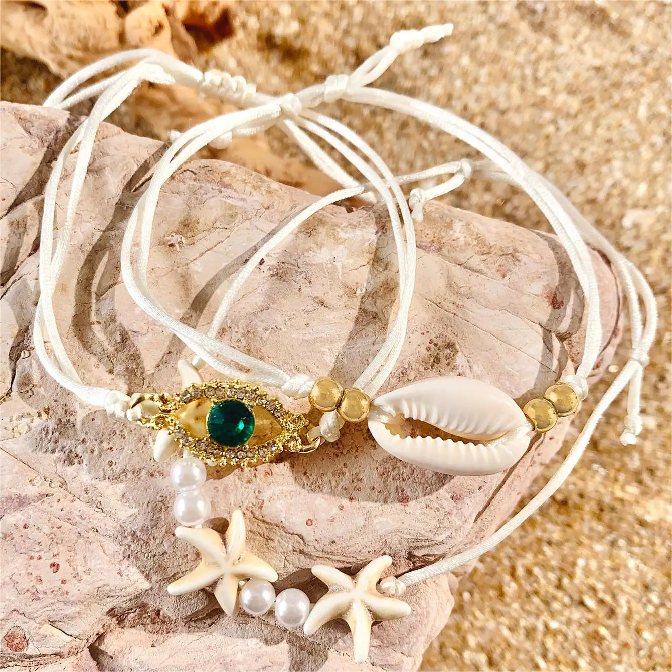 Bohemian Imitation Pearl Bracelets Set for Women - Smarsty