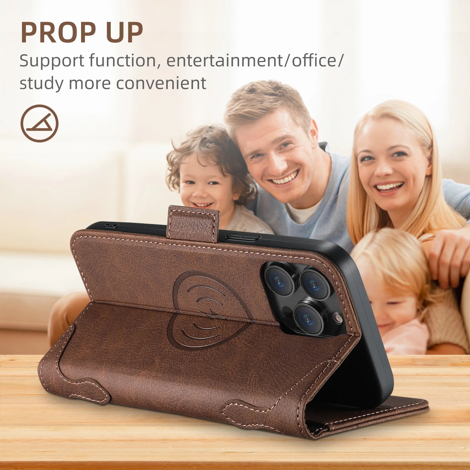 Card holder wallet Flip cover  phone case Compatible with MagSafe magnetic wireless charging For iPhone 17ProMax 16Plus 15 14 13