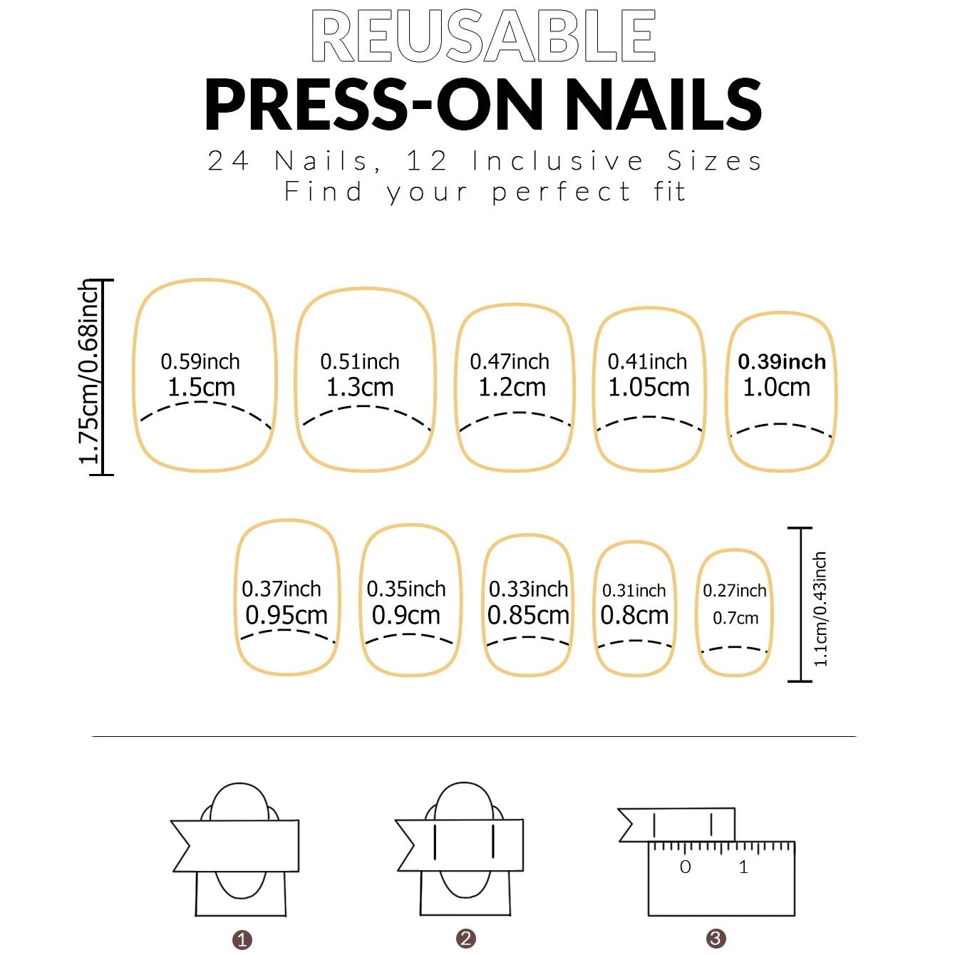 24PCS Pink Gradation Press On Nails for Summer Style - Smarsty