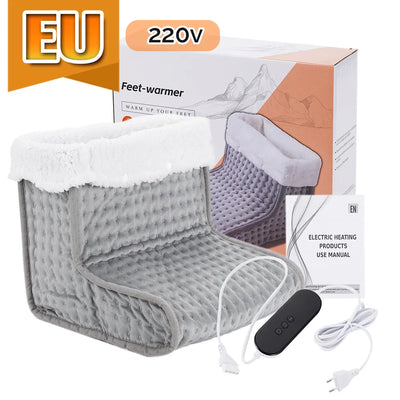 26*28*22cm Electric Heated Foot US/EU Warmers Soft Feet Heating Pad 9-gear adjustable temperature Electric shoe heating pad 1pc