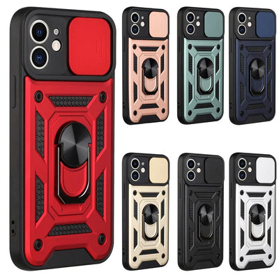 Smarsty Rugged Iphone Armor Case With Camera Lens Protector -