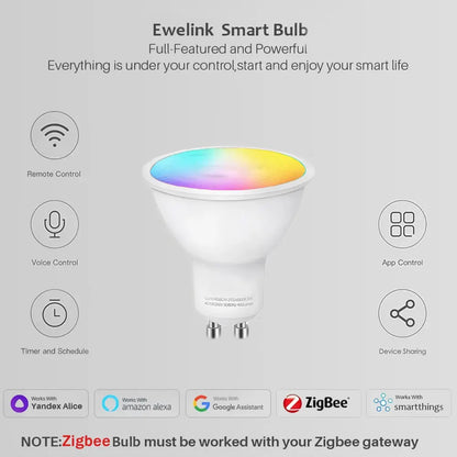 Smart WiFi Zigbee Dimmable LED Bulb for Home Automation - Smarsty