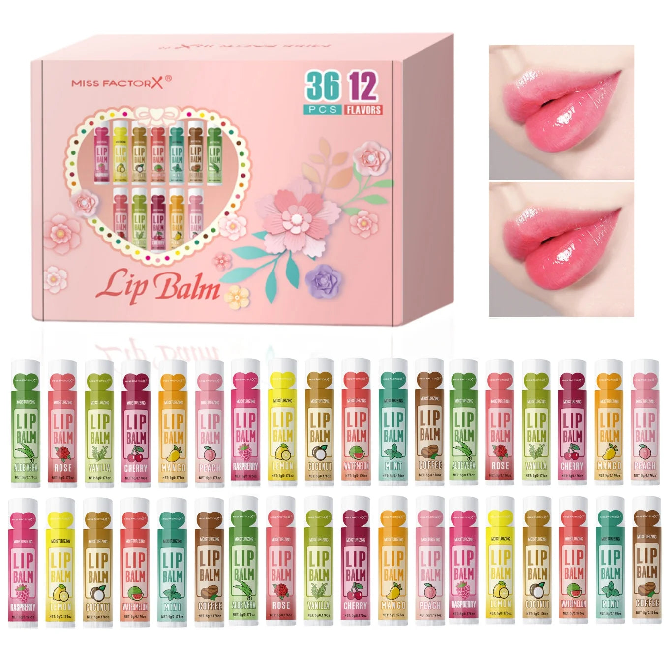 36PCS Deep Moisturizing Lip Balm Set for Bright Lips - Smarsty