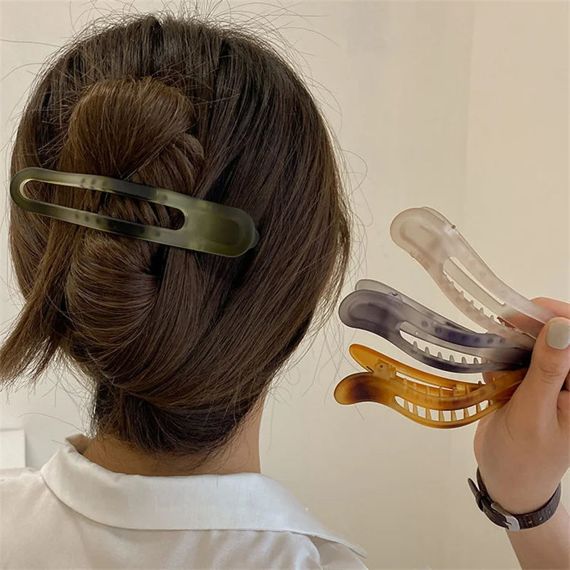 Acrylic Matte Duckbill Hair Claw Clips Strong Comfortable - Smarsty