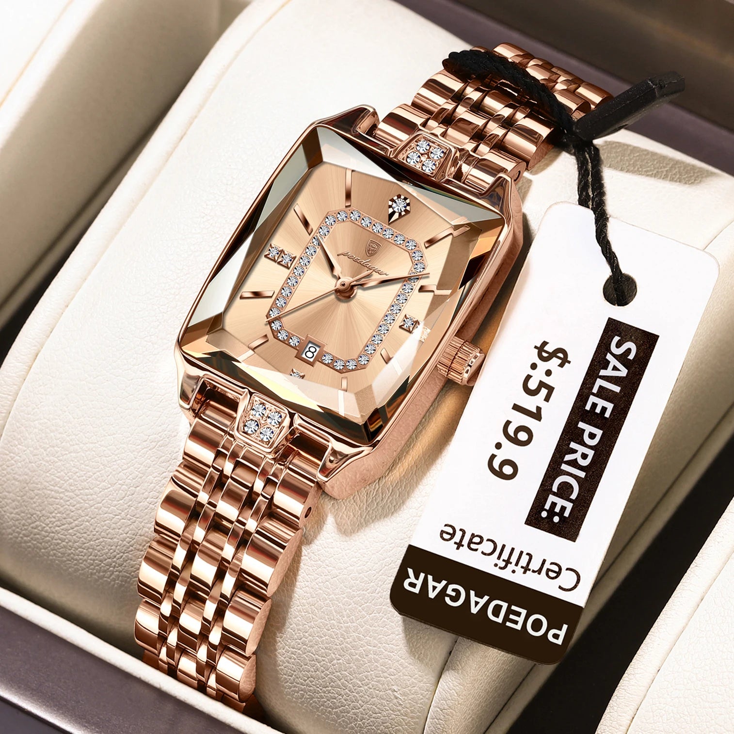 Elegant Waterproof Stainless Steel Women's Wristwatch - Smarsty