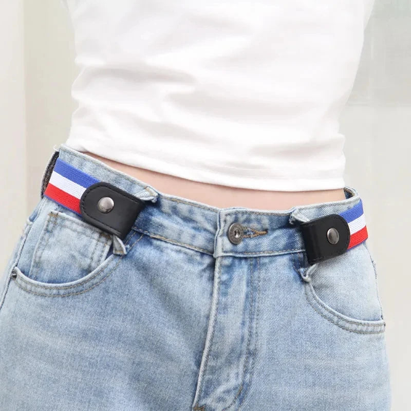 Adjustable Elastic Unisex Woven Jeans Belt Seamless - Smarsty