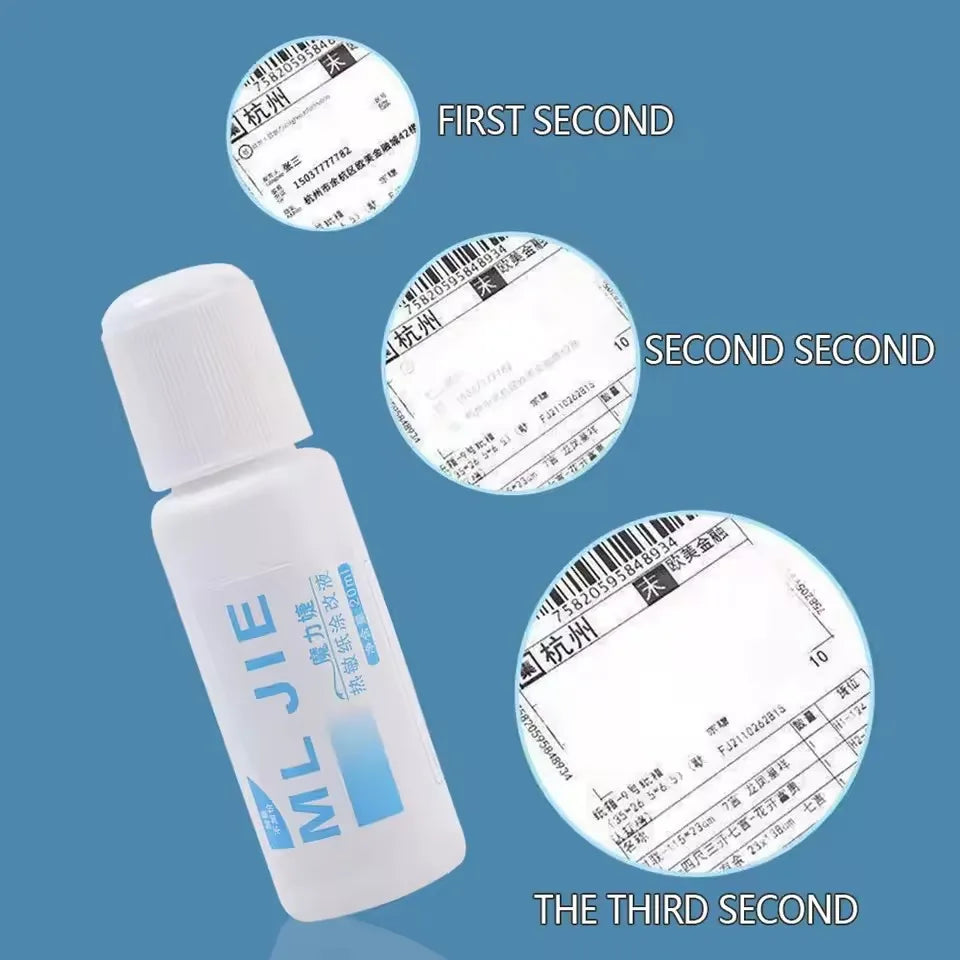 Fast-Drying 50ml Thermal Paper Correction Fluid Eraser Package Parcel Box ID Information Protector Anti Peep Identity Info Guard - Smarsty