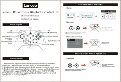 Lenovo S02 Wireless Controller for Nintendo Switch and PC - Smarsty