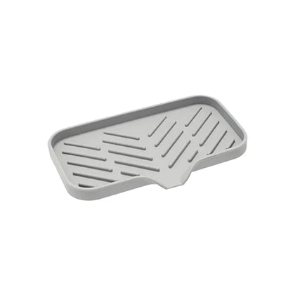 Sink Silicone Tray With drain Soap Sponge Storage Holder Countertop Sink Scrubber Brush Storage Rack Kitchen Organizer by Smarsty