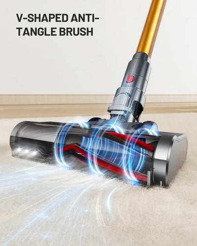 Kissof S17 Pro 550W/55KPA Cordless Vacuum Cleaner, 60Mins  Self-Standing Vacuum Cleaners for Home, Anti-Tangle Stick Vacuum - Smarsty