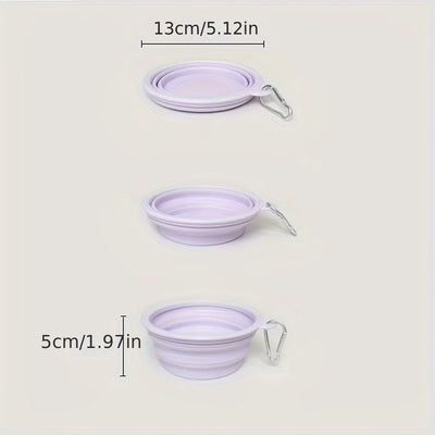Portable Silicone Dog Travel Bowl for Outdoor Feeding - Smarsty