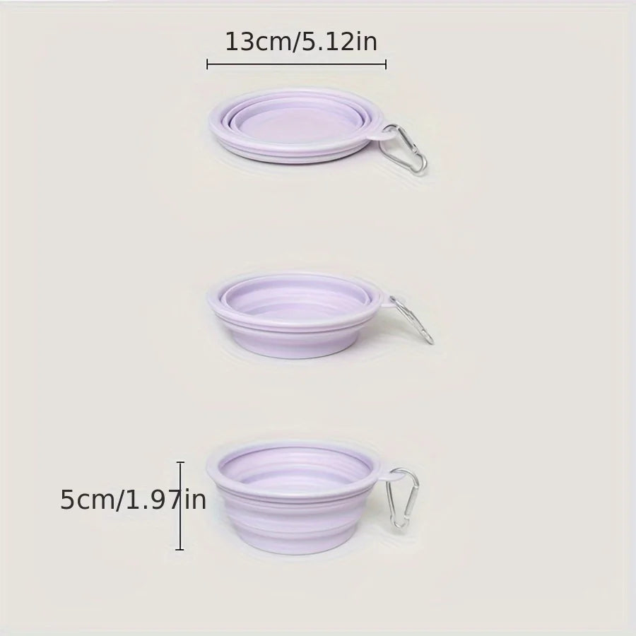 Portable Silicone Dog Travel Bowl for Outdoor Feeding - Smarsty