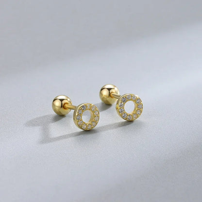 Hypoallergenic Heart Stud Earrings Screw Back For Women - Smarsty