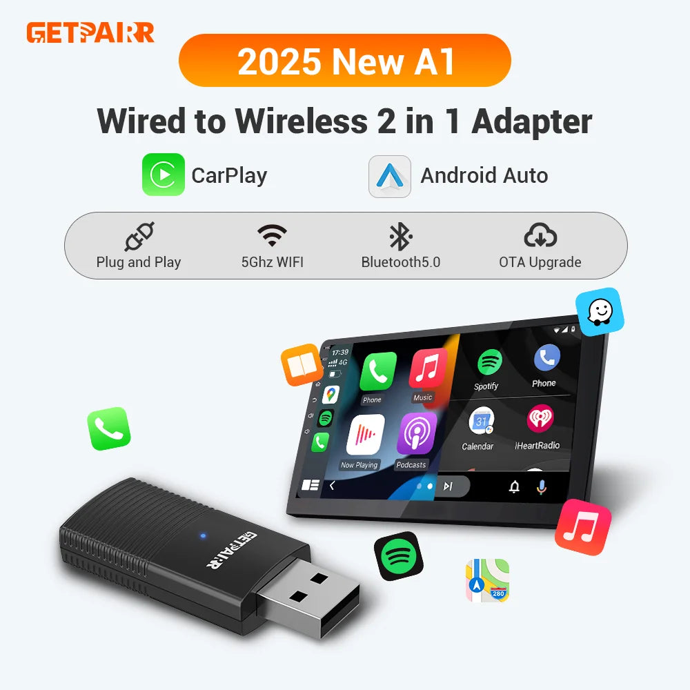 Wireless CarPlay Dongle Plug And Play For Android Auto - Smarsty