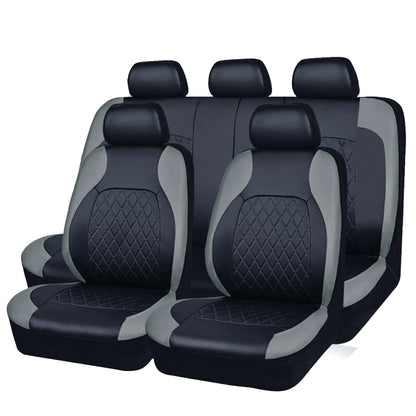 All Season Quilted PU Leather Car Seat Cover Waterproof - Smarsty
