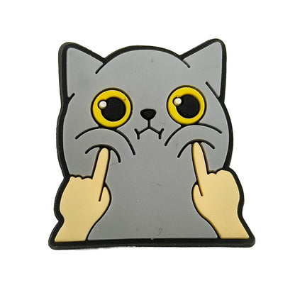1pc Cute Cartoon Cats PVC Shoe Charms for Clogs Accessories Shoe Decorations Sandals Pins DIY Kids Women Beach Bags Accessories