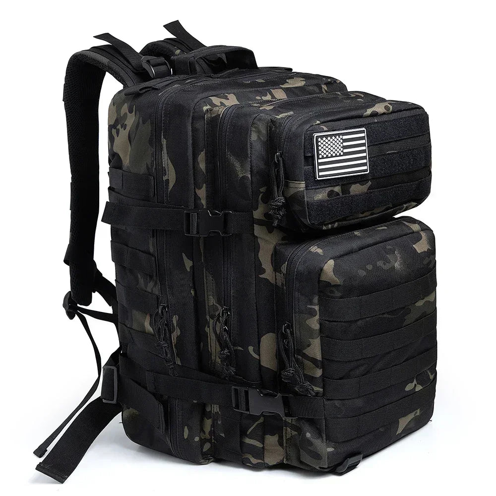 45L Tactical Backpack Large Capacity Outdoor Rucksack 3 Day Fitness Hiking Bag Hiking Camping Gear Backpacks - Smarsty